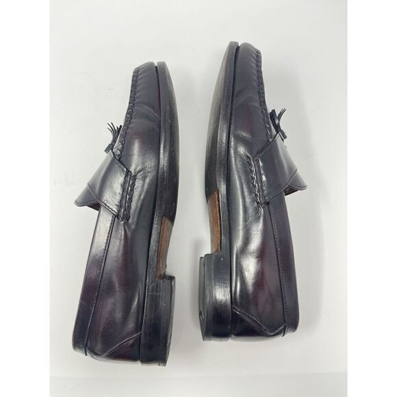 Allen Edmond Stowe Tassel Mahogany Burgundy Loafers Shoes Men’s Size 9.5 E main image 11